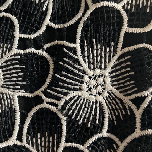 Flowing Black and White Floral Tea Dress, Warehouse - Picture 3 of 10